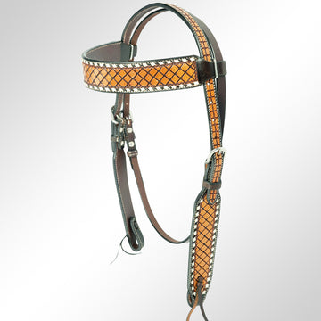 AMERICAN DARLING Western Horse Headstall American Leather Tan